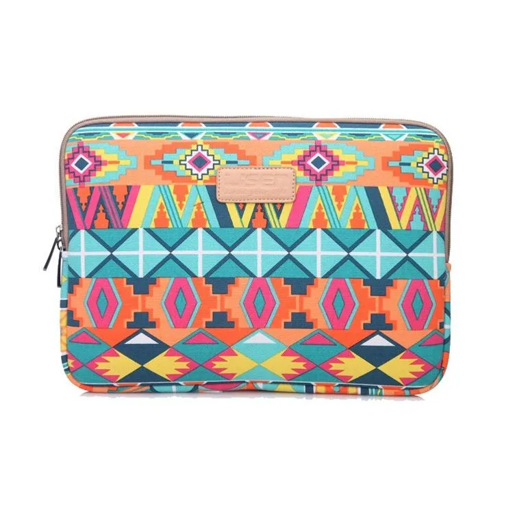 12 Inch Lingge Laptop Liner Bag | Pattern Design | Rose Red Geometry