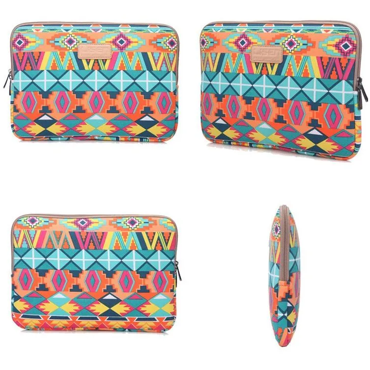 12 Inch Lingge Laptop Liner Bag | Pattern Design | Rose Red Geometry