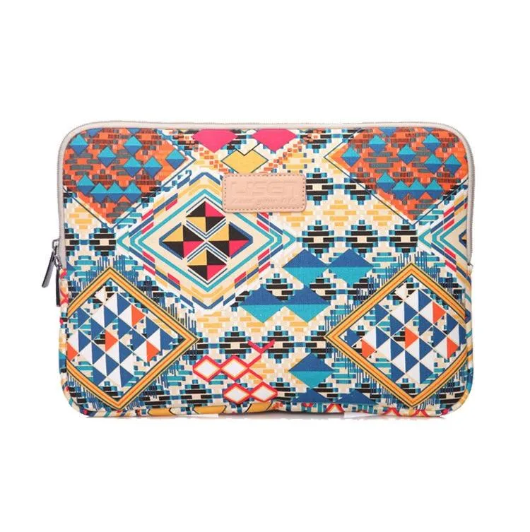 12 Inch Lingge Laptop Liner Bag | Pattern Design | Rose Red Geometry