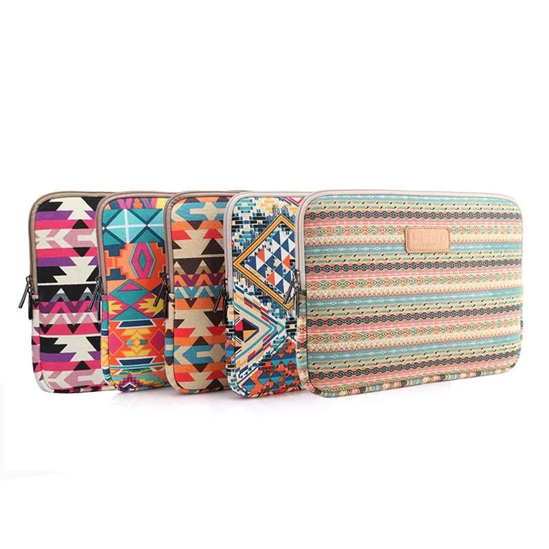 12 Inch Lingge Laptop Liner Bag | Pattern Design | Rose Red Geometry