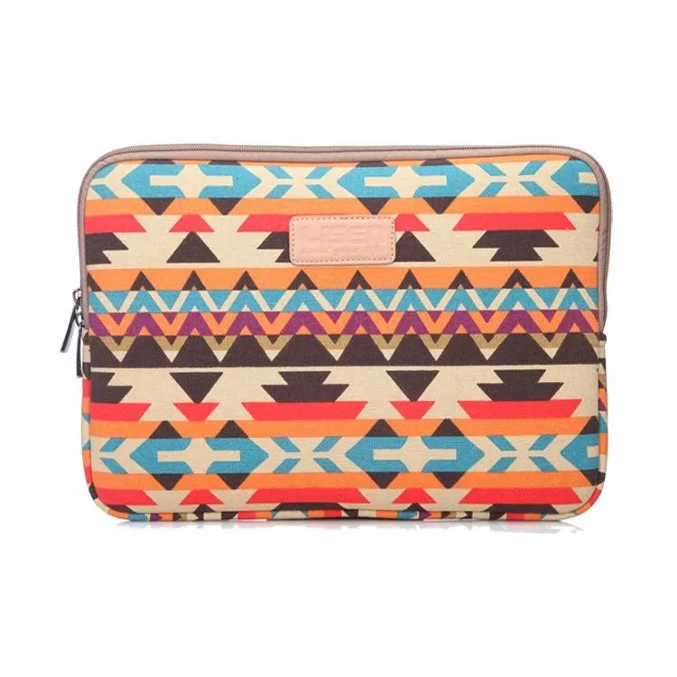 12 Inch Lingge Laptop Liner Bag | Pattern Design | Rose Red Geometry