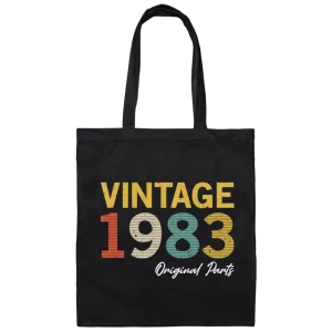 1983 Love Gift, Vintage 1983, 1983 Original Parts, Lover 1983 Gift Canvas Tote Bag