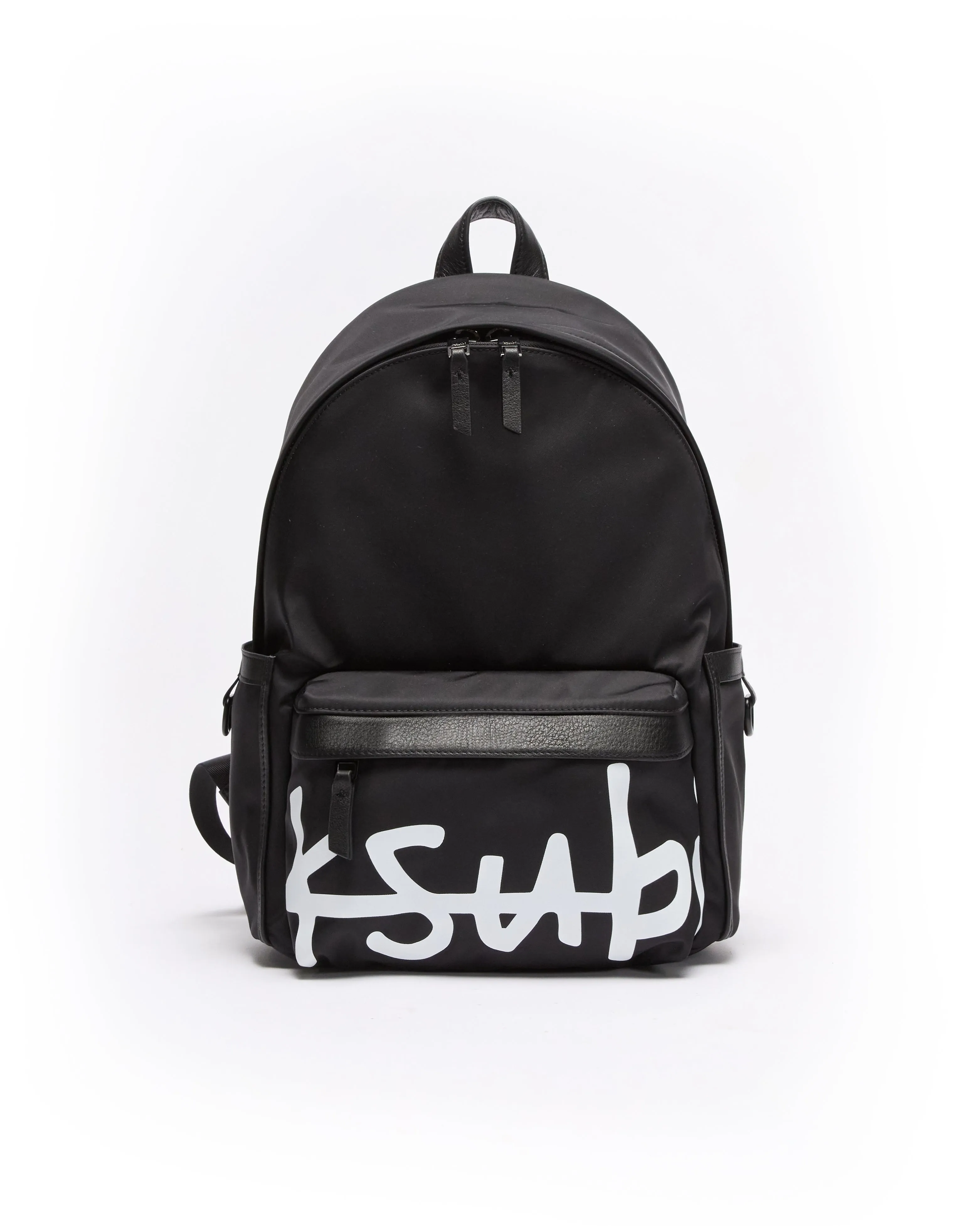 1999 NYLON LEATHER BACKPACK BLACK