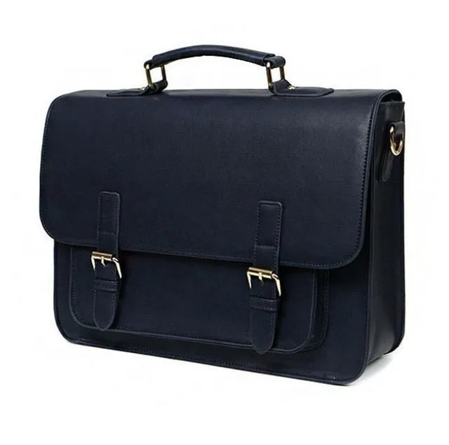 2020 New Women British Leather Handbag Business Briefcase Men