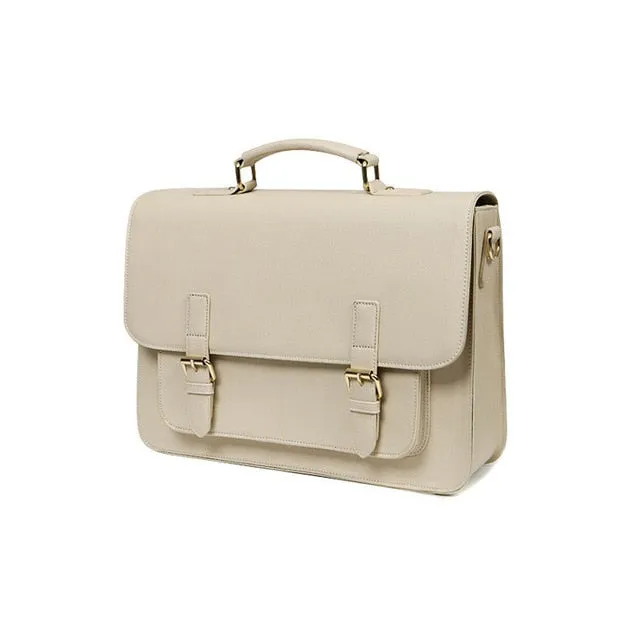 2020 New Women British Leather Handbag Business Briefcase Men