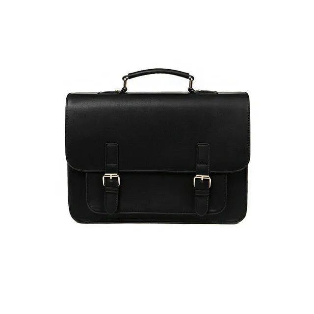 2020 New Women British Leather Handbag Business Briefcase Men