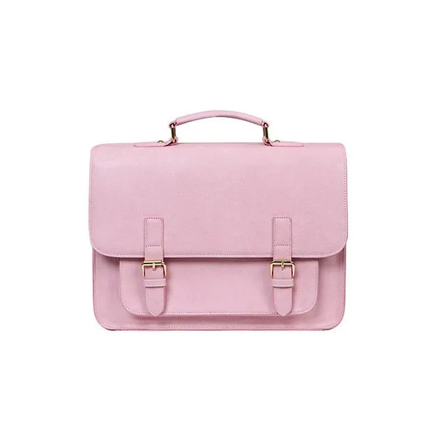 2020 New Women British Leather Handbag Business Briefcase Men