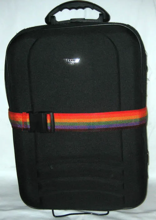 4 x Travel Luggage Straps Adjustable Suitcase Belt Buckle Holder Rainbow Colors