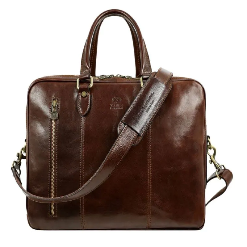 A Farewell to Arms - Full-Grain Italian Leather Briefcase