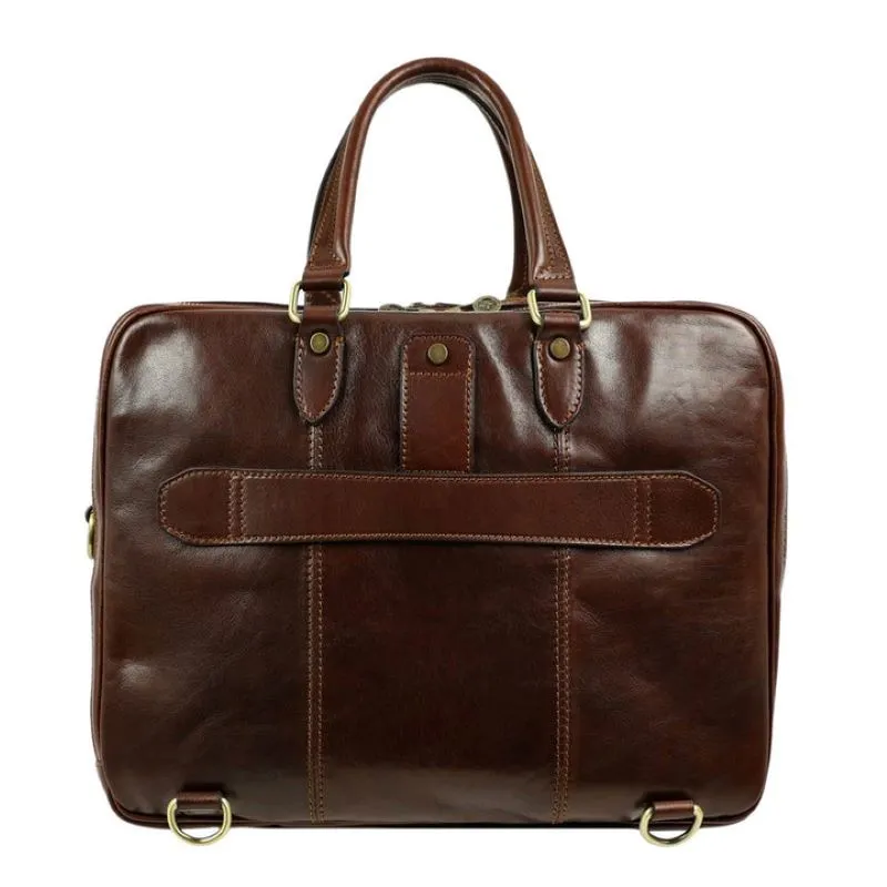 A Farewell to Arms - Full-Grain Italian Leather Briefcase