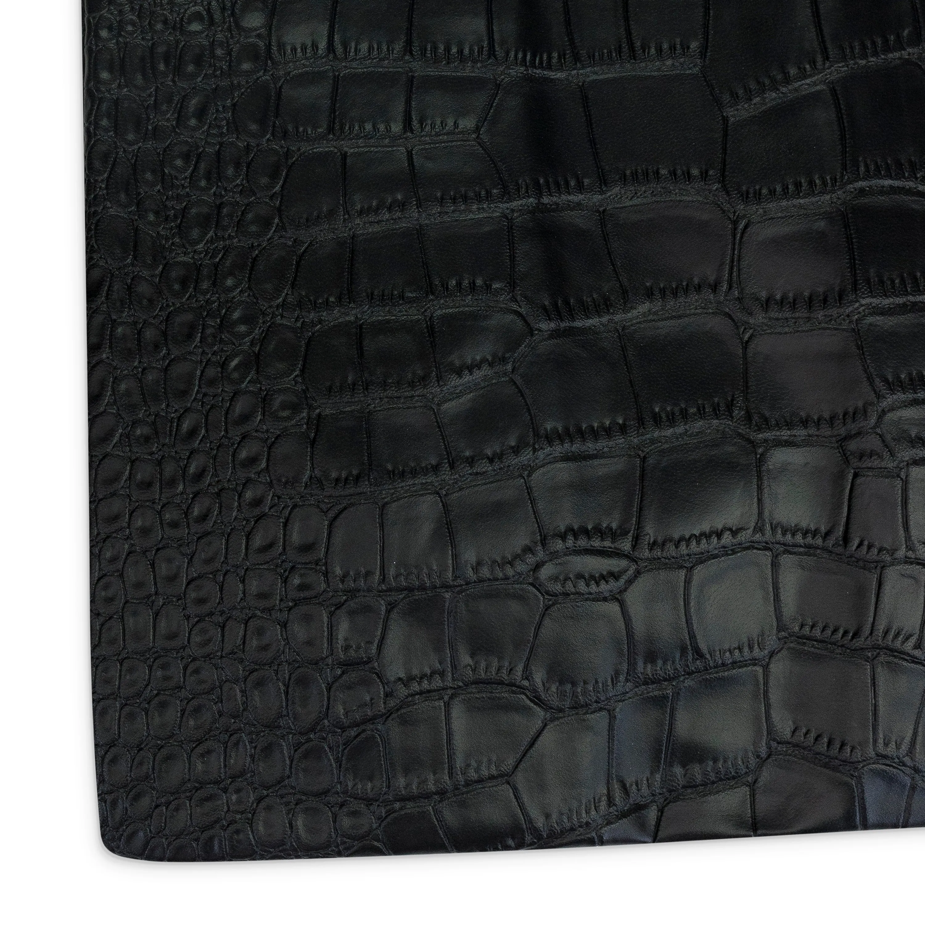 BLACK CROC TOTE SHOPPER BAG