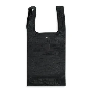 BLACK CROC TOTE SHOPPER BAG