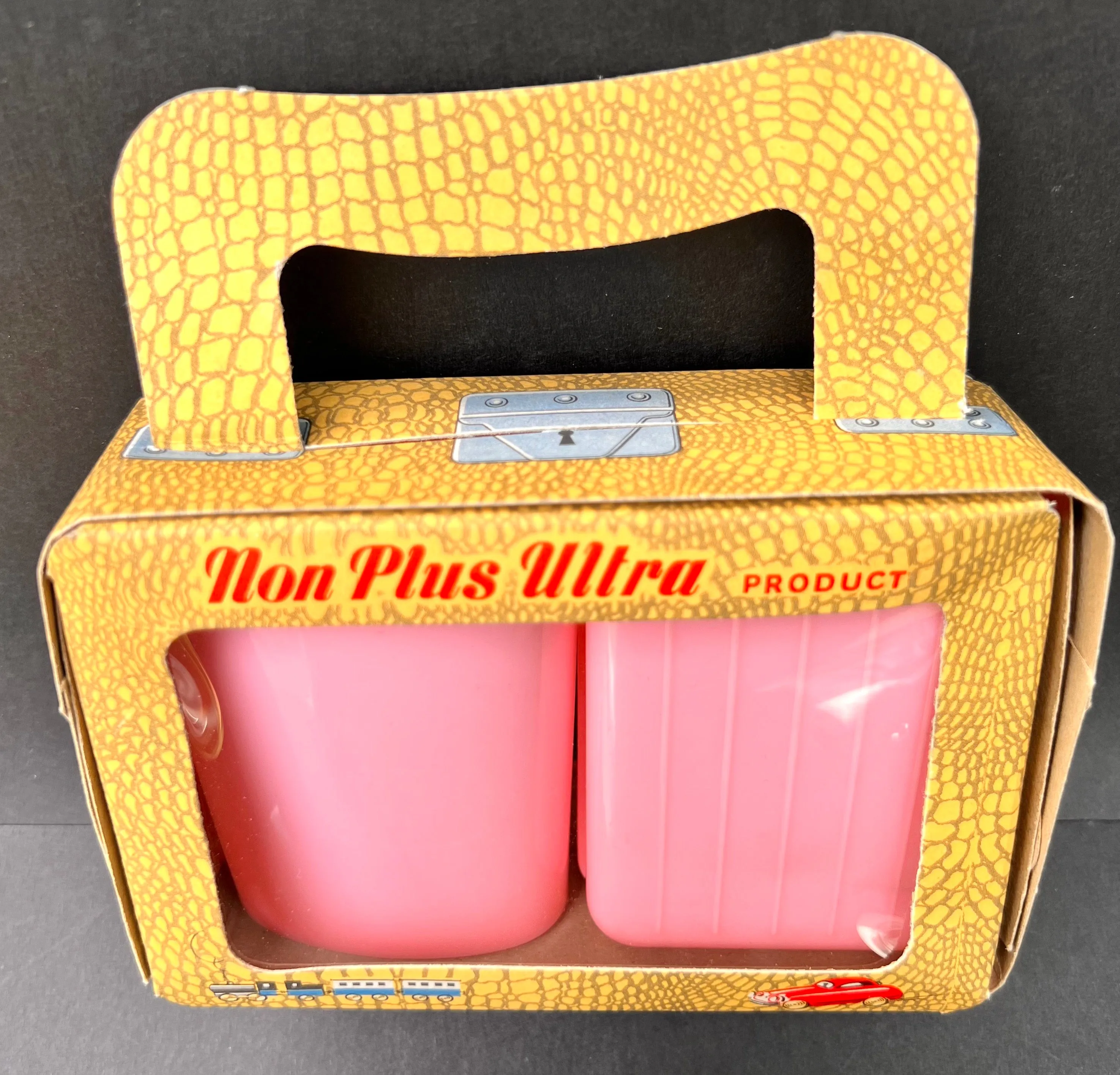 Charming 1950s Suitcase Shaped Travel Set with Soap Dish and Bottle