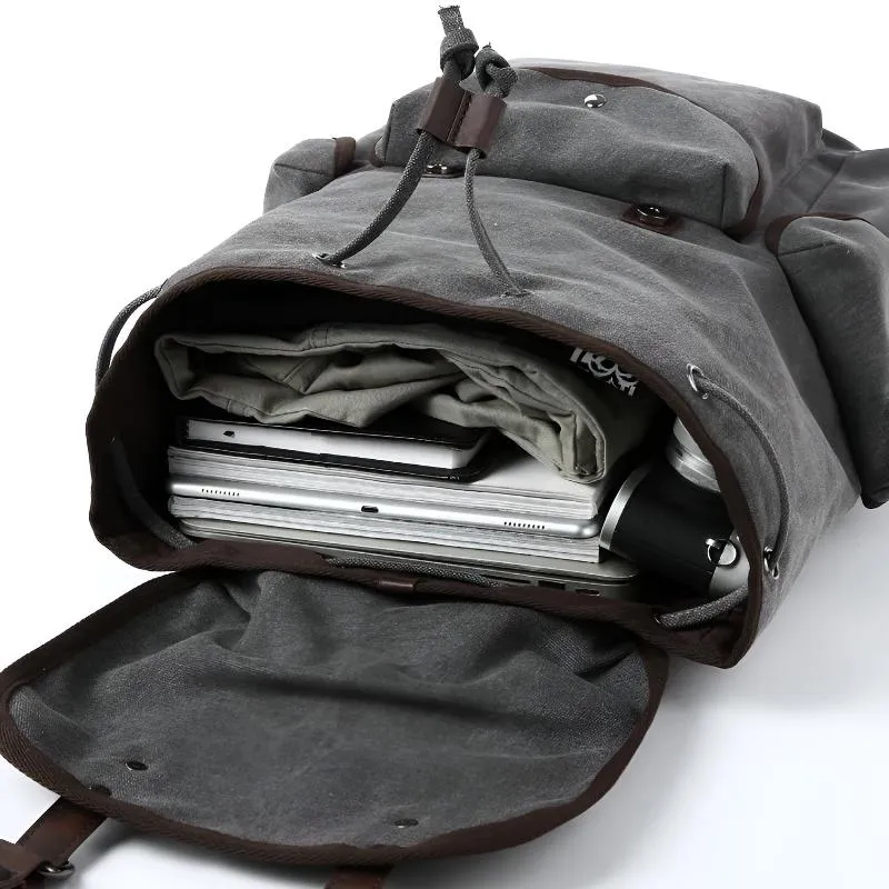 Costa Canvas Backpack - Gray