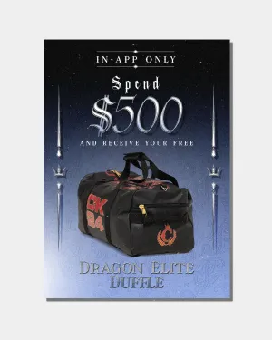 Culture Kings NFS Dragon Elite Duffle Bag Black/Red/Gold