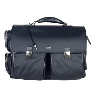 Elegant Nylon-Calfskin Document Holder Briefcase