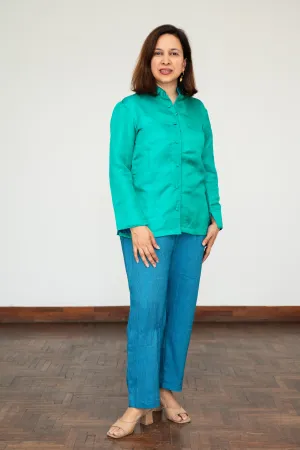 Green Modal Silk Jacket