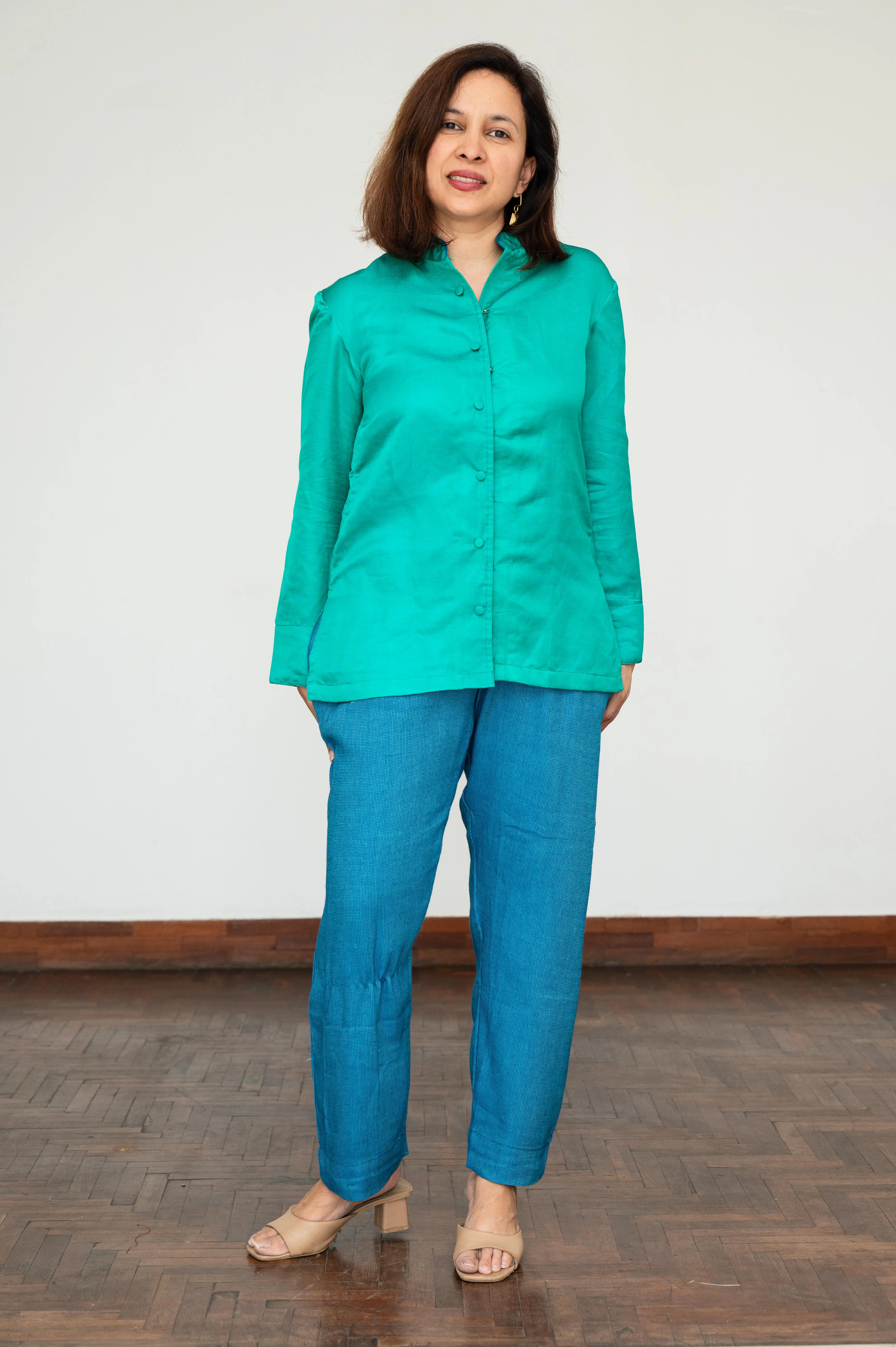 Green Modal Silk Jacket