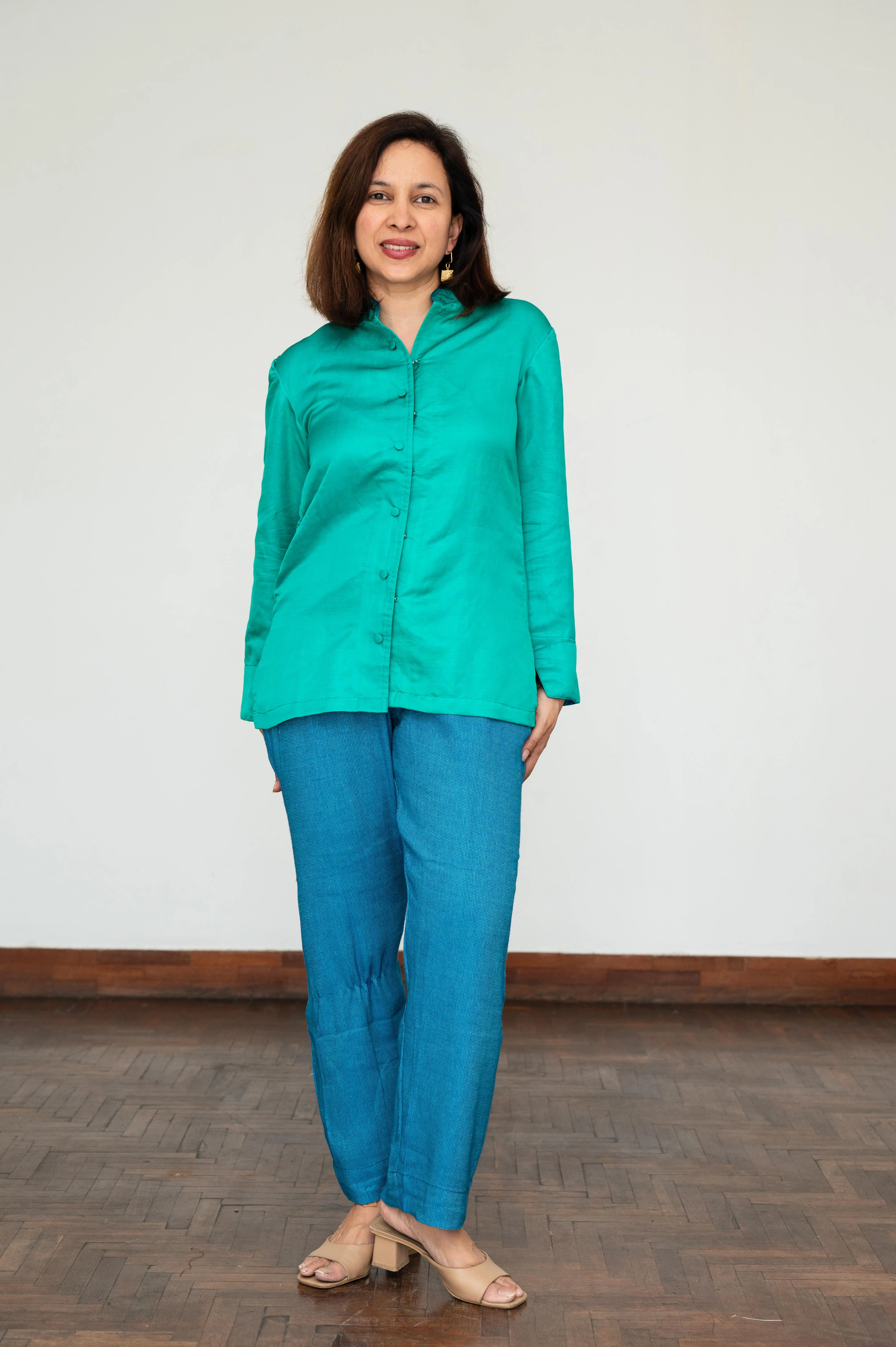 Green Modal Silk Jacket