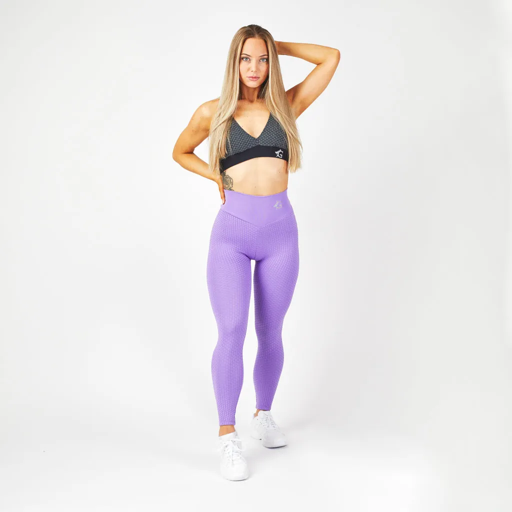 Honeycomb Leggings, Purple