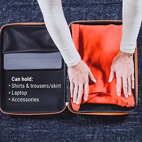 IAMRUNBOX - Garment Bag and Packing Cube, Shockproof and Water-Resistant Travel Organizer with Anti-Wrinkle Feature, Packing Cubes for Suitcases, Small, Black