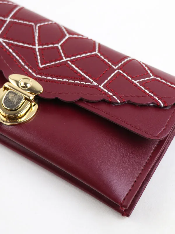 Ladies Hand Purse Clutch 01 Maroon