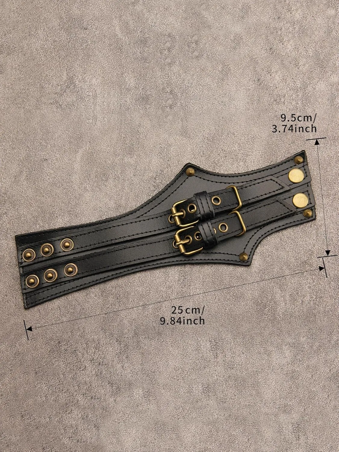Leather Bracelet for Men Wrist Cuffs Leather Arm Bands Punk Leather Wristband Black Leather Cuff Bracelet for Women