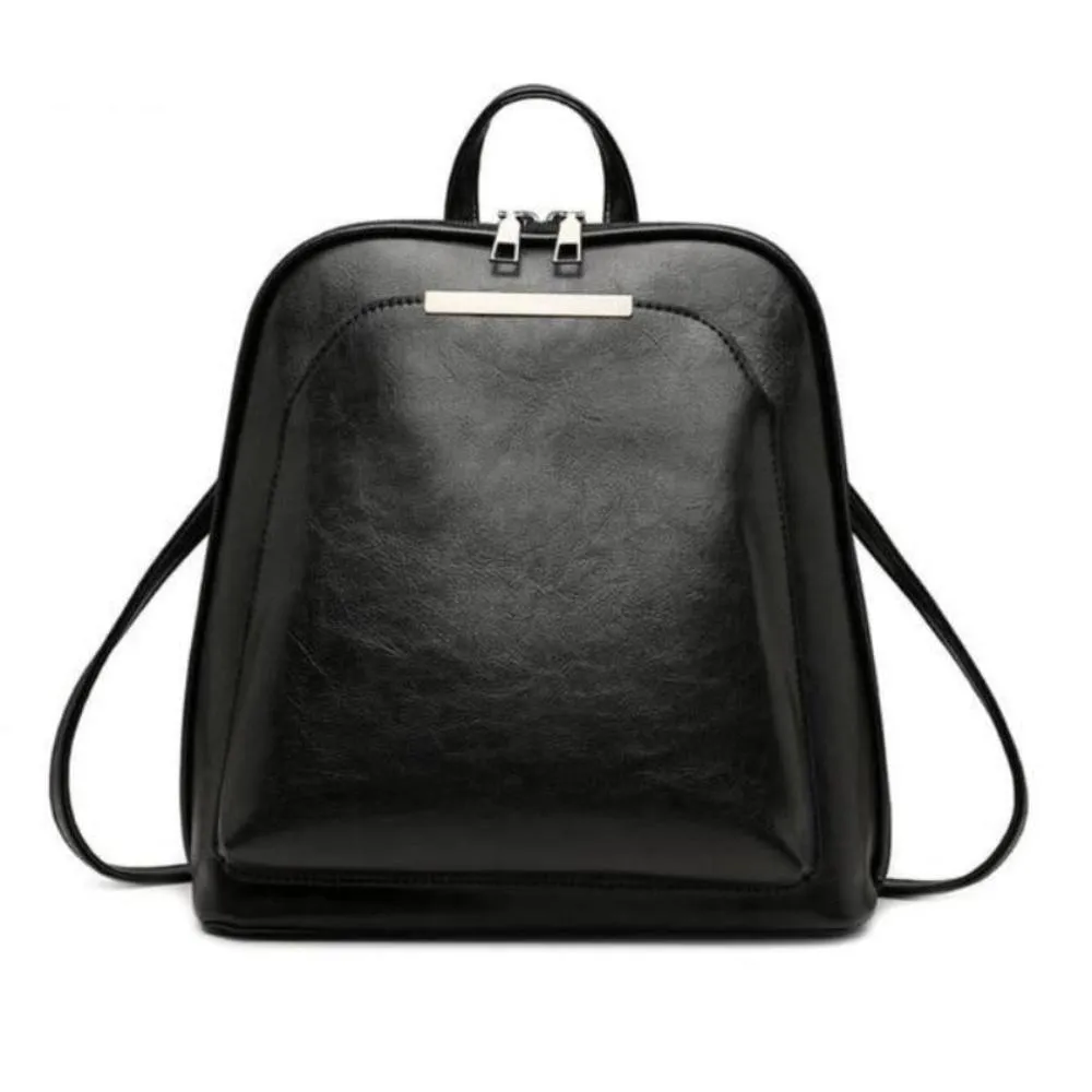 Leather Travel Satchel Shoulder School Backpack