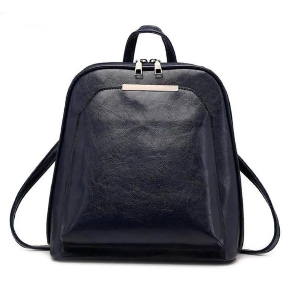 Leather Travel Satchel Shoulder School Backpack