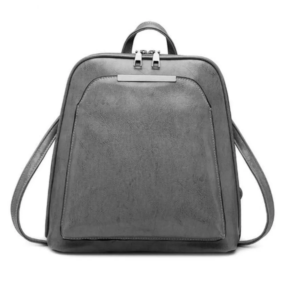 Leather Travel Satchel Shoulder School Backpack