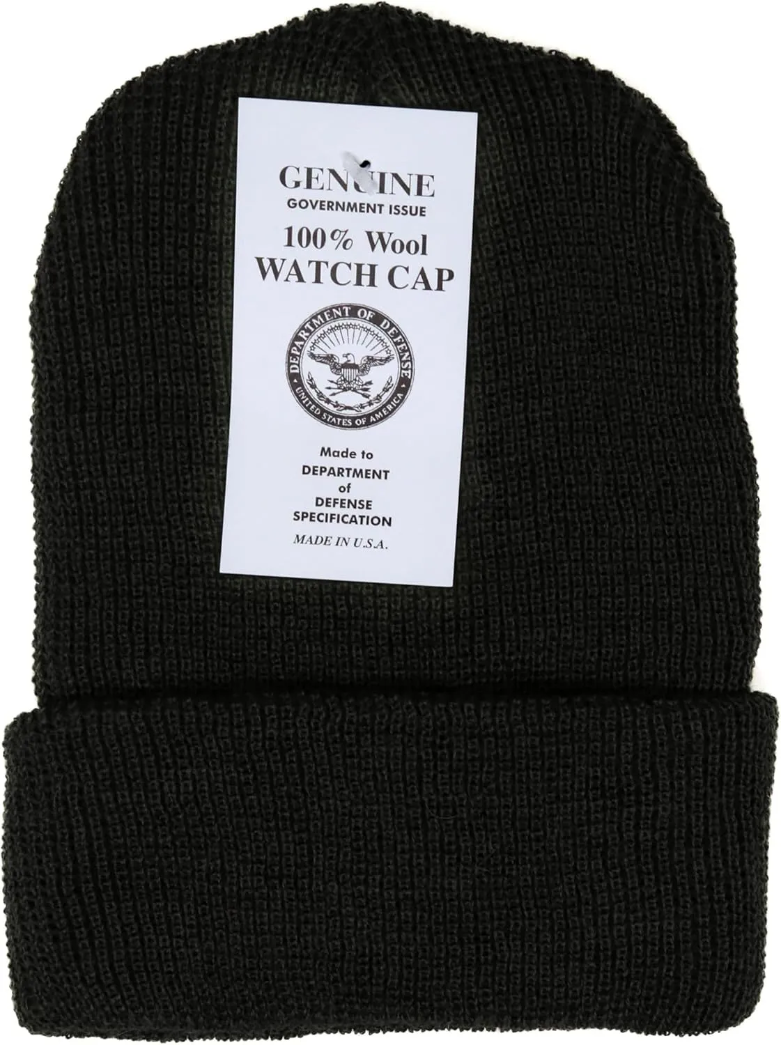 M MCGUIRE GEAR Warm Wool Military GI Watch Cap, 100% Wool US Made Tactical Beanie, Winter Hat for Men and Women - One Size
