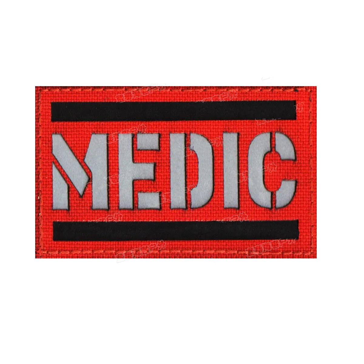 MEDIC Red and Black - Reflective Nylon Patch