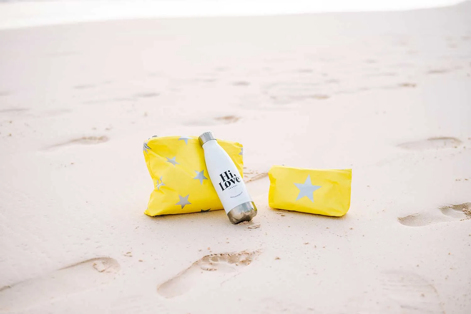 Set of Two - Organizational Packs - Lemon Yellow with Multi Silver Stars