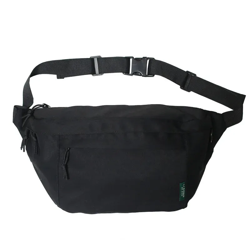 Sohiwoo Gym Chest Bag Multifunctional Waterproof Oversized Fanny Pack Chest Bag Cycling Large Belt Bag for Sports Men Women White Black