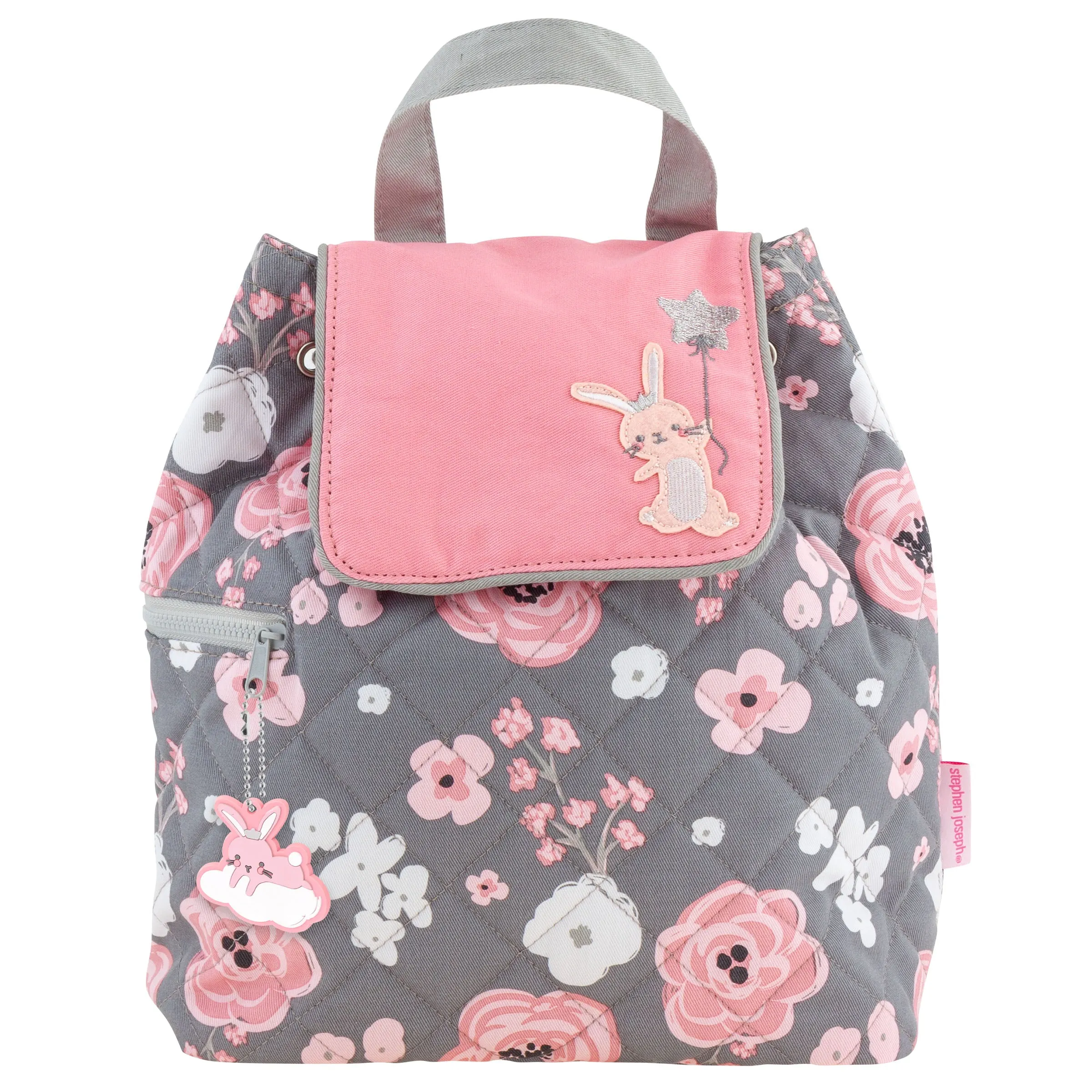 Stephen Joseph Quilted Backpack for Baby, Bunny