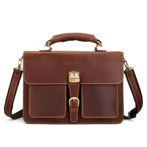 West Louis Retro Leather Briefcase