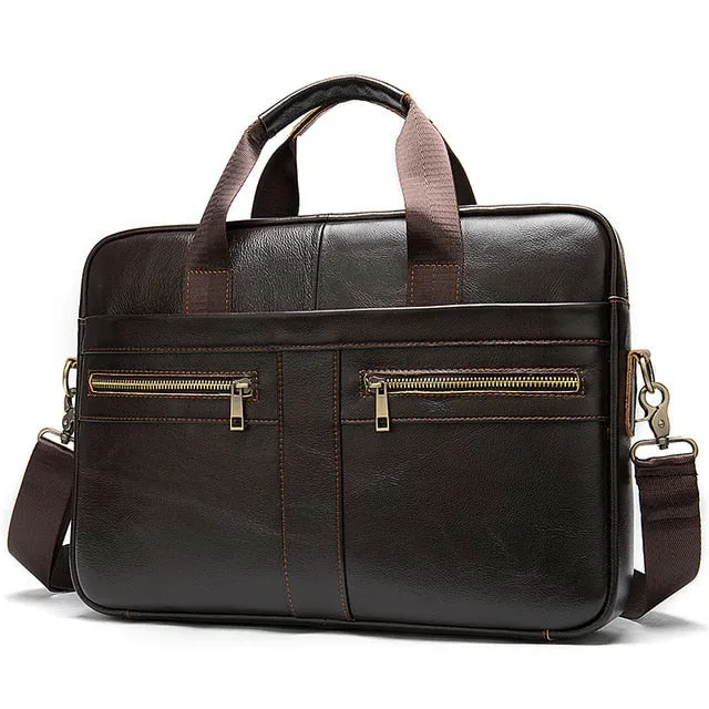 WESTAL Bag men's Genuine Leather briefcase Male man laptop bag