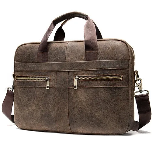 WESTAL Bag men's Genuine Leather briefcase Male man laptop bag