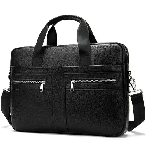WESTAL Bag men's Genuine Leather briefcase Male man laptop bag